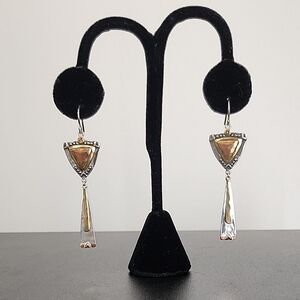 Silpada Two-Tone Gold and Silver Dangle Earrings